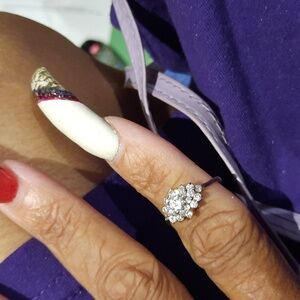 AUTHENTIC GENUINE SOLID 10K YELLOW GOLD MOISSONITE 💛 PROMISE RING CERTIFIED